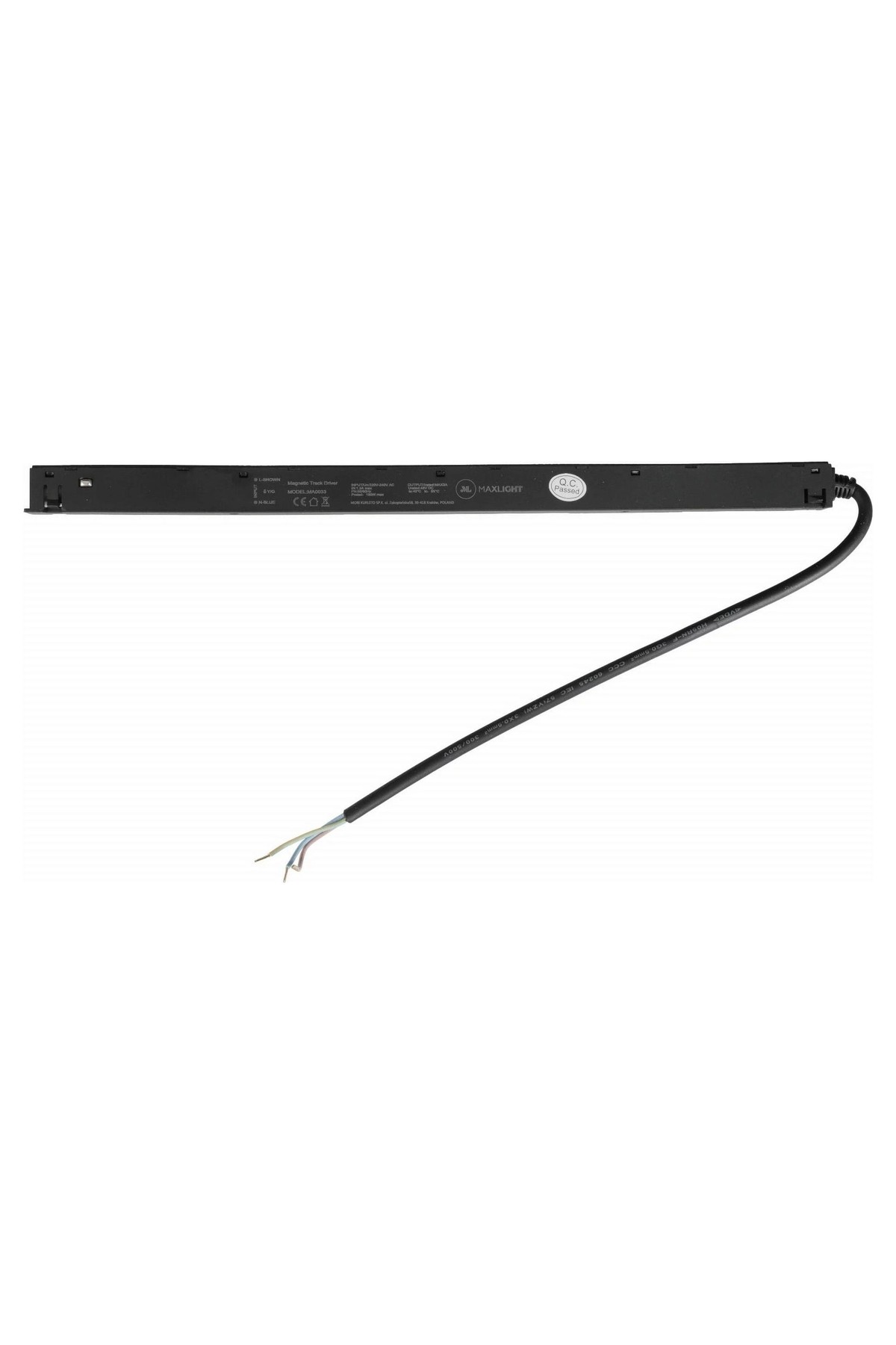 Magnetic 150W trackmounted power supply for lowprofile surfacemounted track