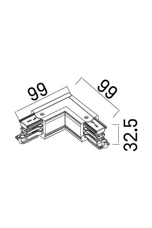 L connector, left