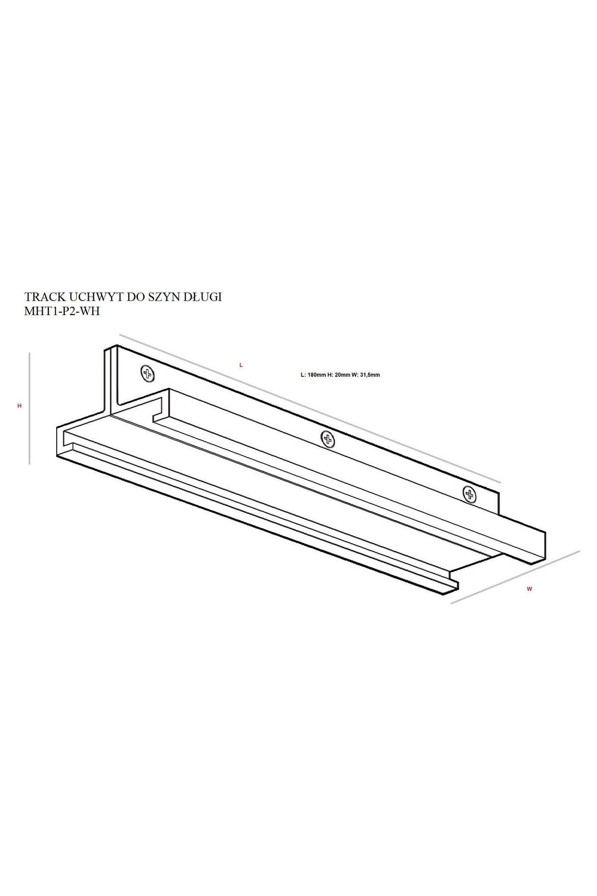 Track bracket, long