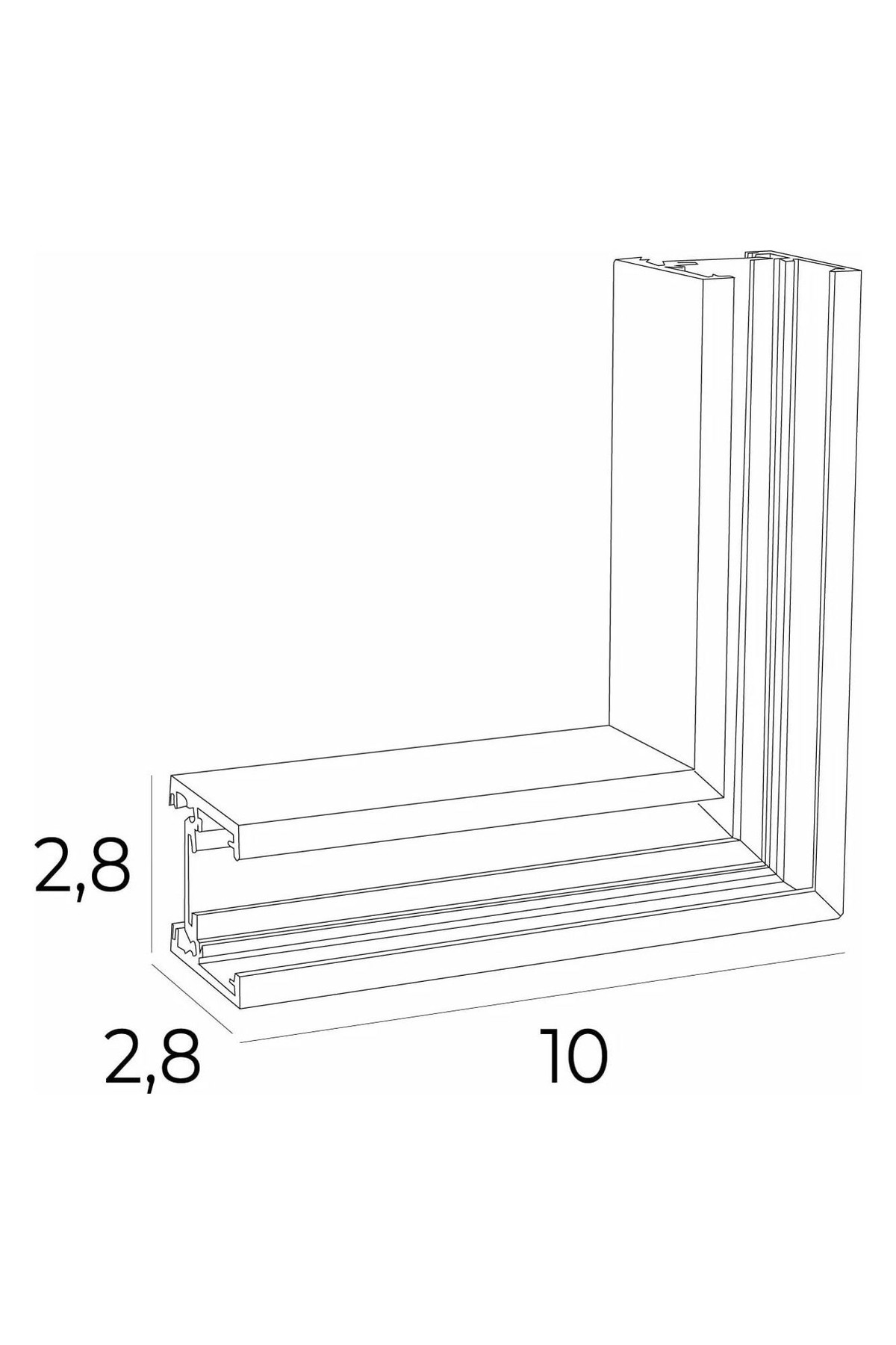 Magnetic 90° corner for lowprofile surface track MT0011/MT0012