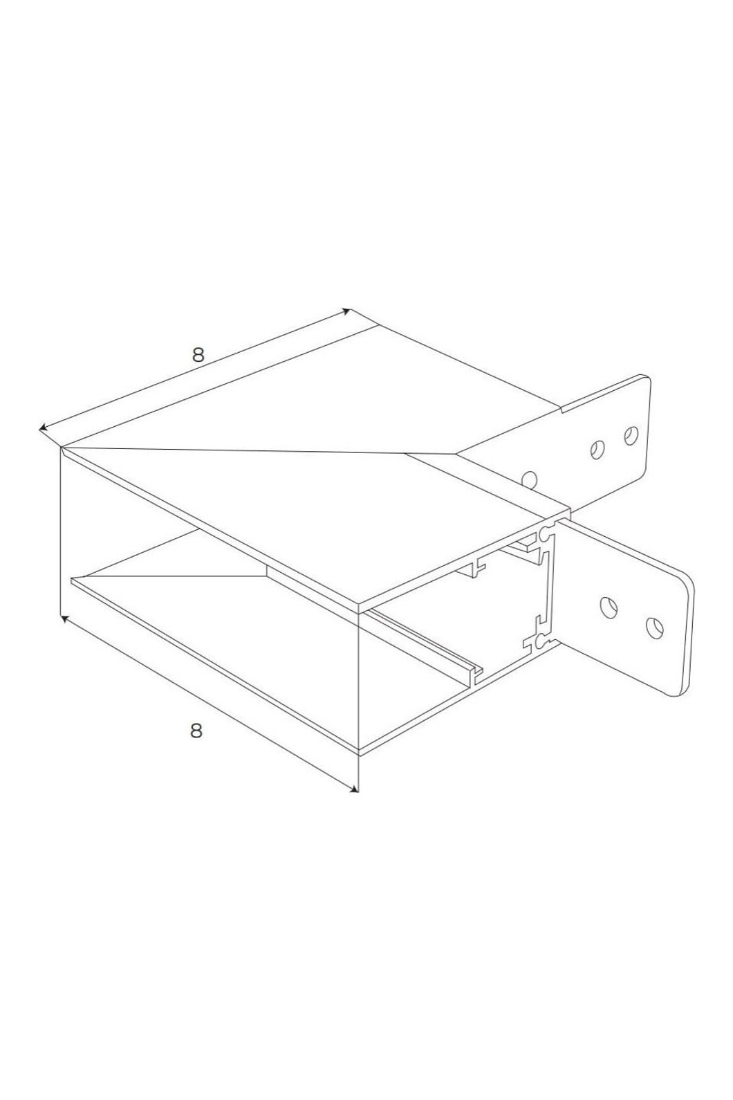 Magnetic Offset corner for highprofile surface track MT0018/MT0019