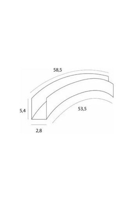 Magnetic Highprofile surfacemounted track arc