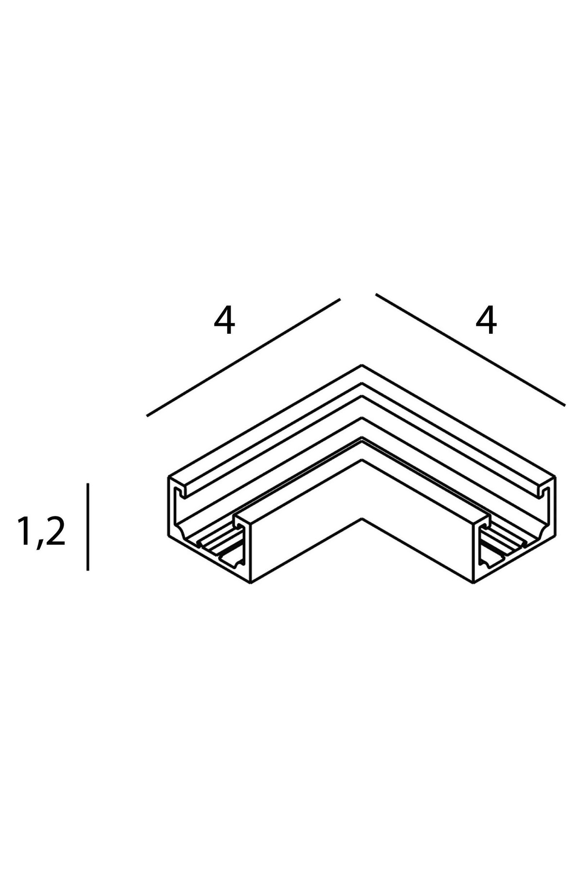 Micro11 Surfacemounted corner bracket, 90° angle