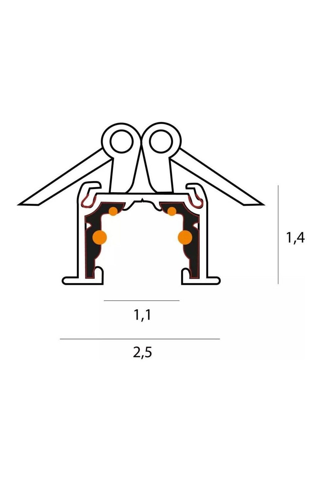 Micro11 Micro recessed spring track conductor