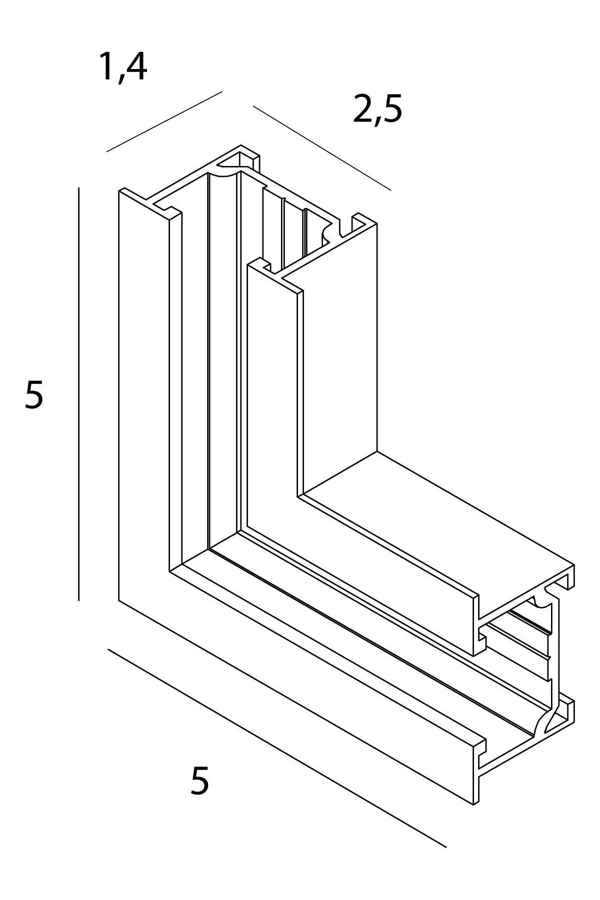 Micro11 Recessed spring corner bracket, 90° angle