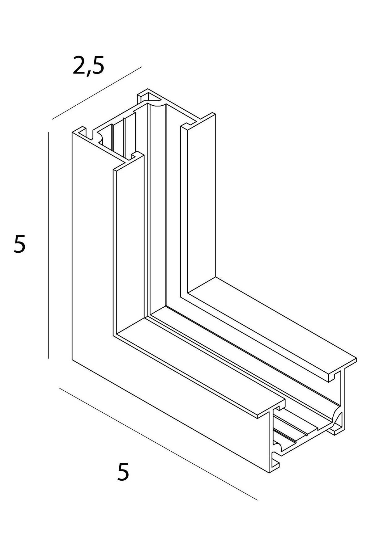 Micro11 Recessed spring corner bracket, internal side angle