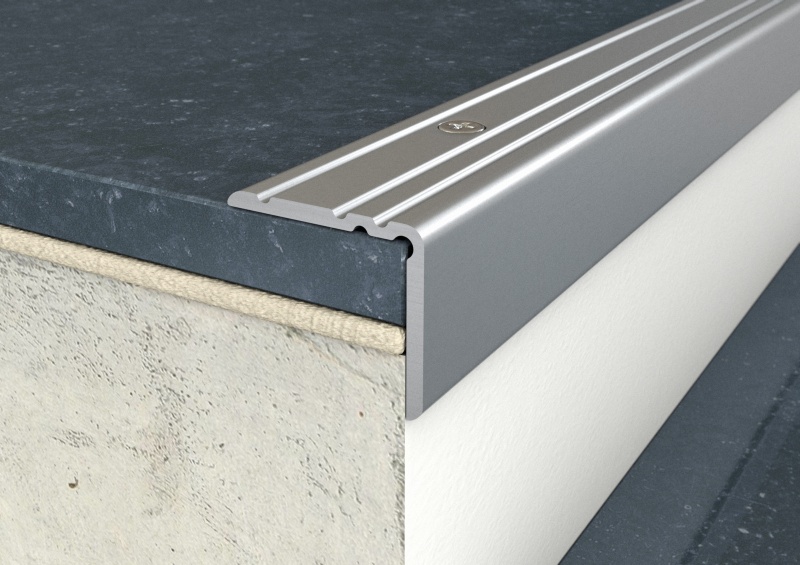 ProfiFloor PF11 csavaros lépcsőprofil, ezüst