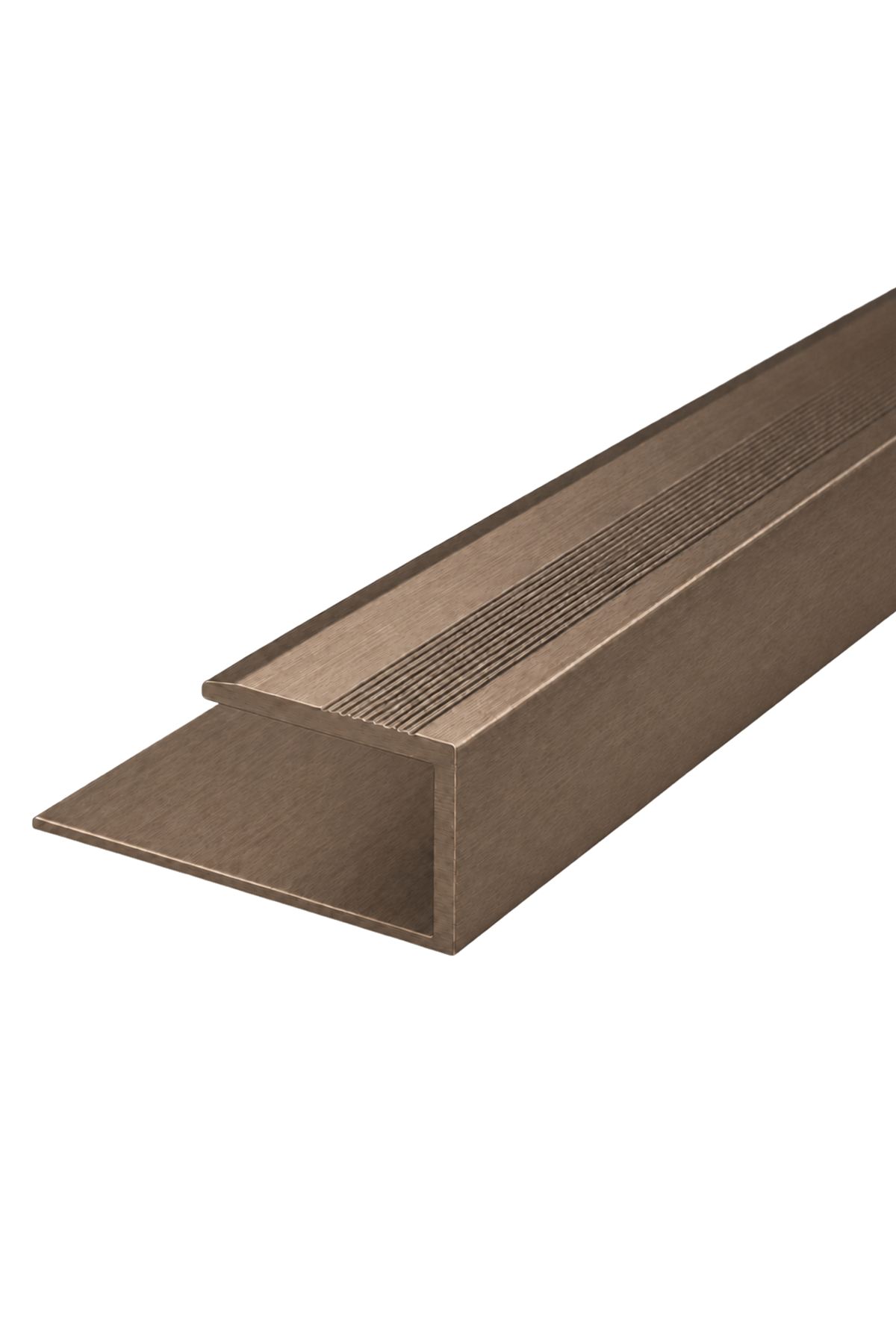 ProfiFloor PF7 lezáró/ indító padlóprofil, bronz – Burkolatváltó
