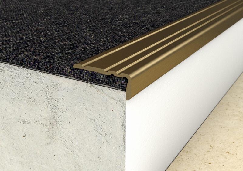 ProfiFloor PF8 öntapadós lépcsőprofil, bronz – Burkolatváltó
