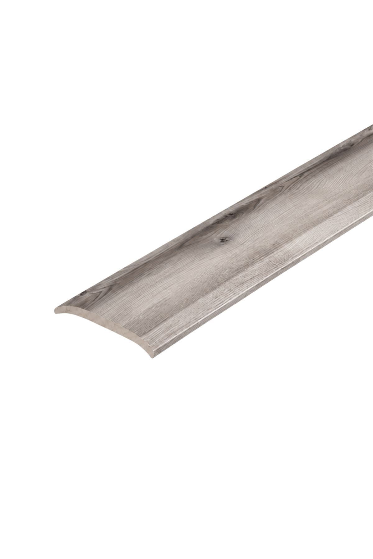 ProfilPas aluminium lapos, fadekoros padlóprofil, Monte Carlo – Világos szürke, Burkolatváltó