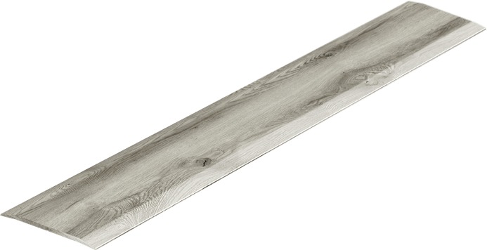 ProfilPas aluminium lapos, fadekoros padlóprofil, Silverstone – Világos szürke, Burkolatváltó
