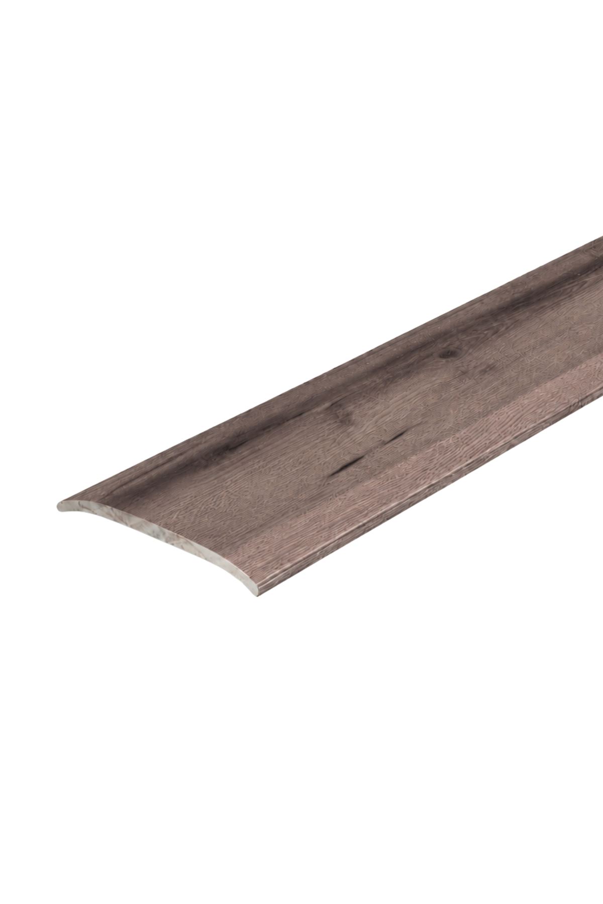 ProfilPas aluminium lapos, fadekoros padlóprofil, Grappa – Szürkés barna, Burkolatváltó