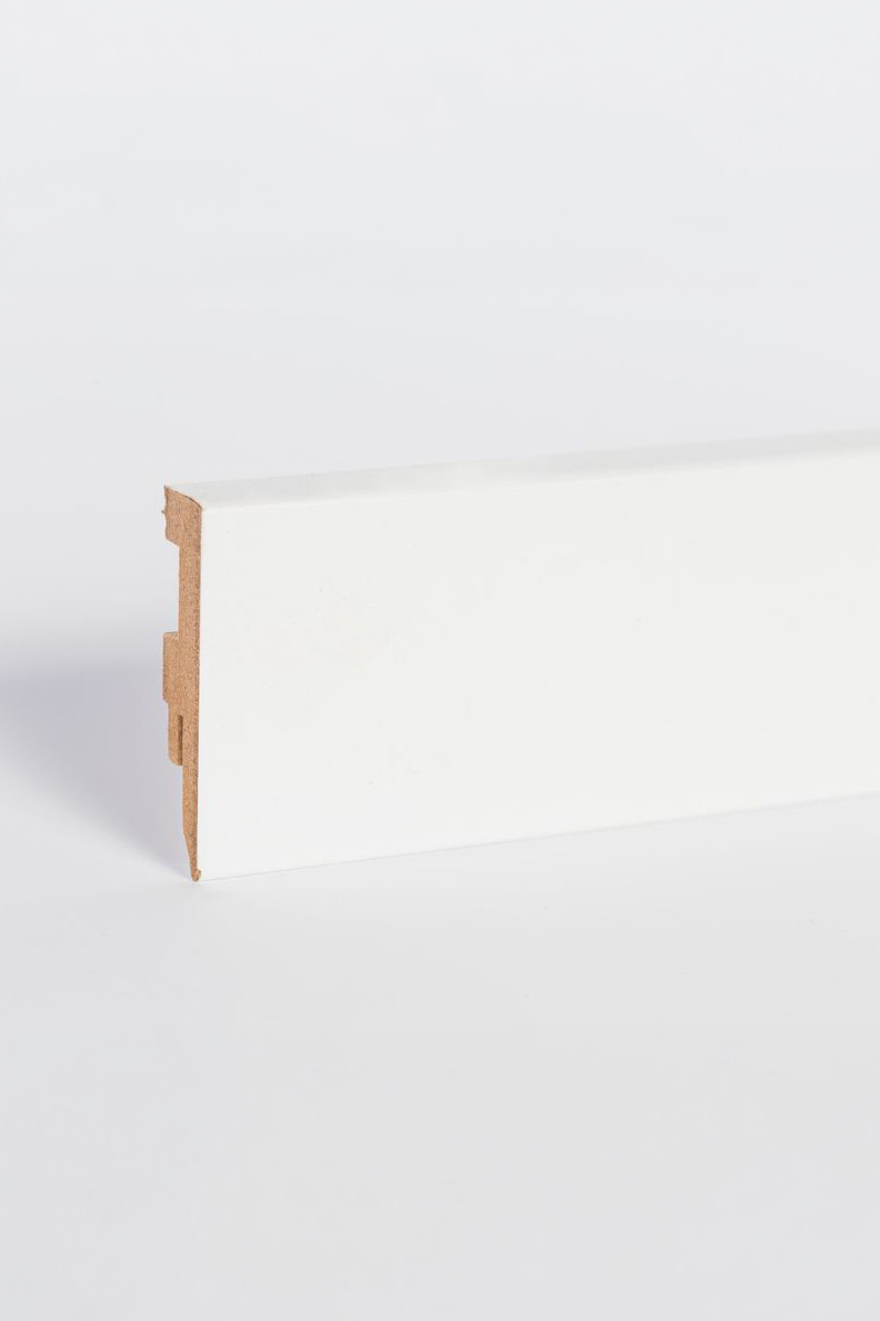 PURE BASIC 58 Fehér MDF Lakkozott szegélyléc – Szegőléc