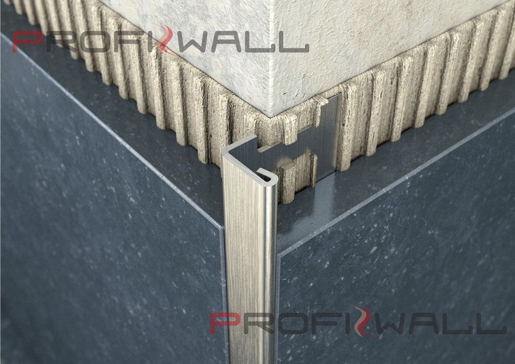 ProfiWall ACÉL 10mm L profil 2,5M rozsdamentes - szálcsiszolt – Ezüst, Fém profilok