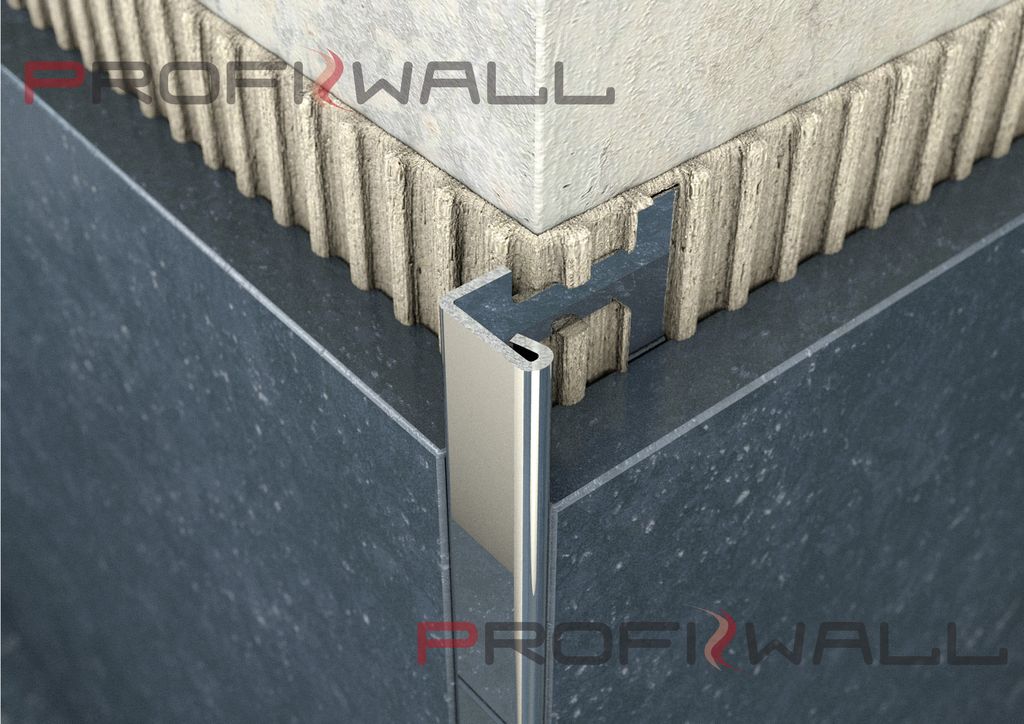 ProfiWall ACÉL 12,5mm L profil 2,5M rozsdamentes - fényes – Ezüst, Fém profilok