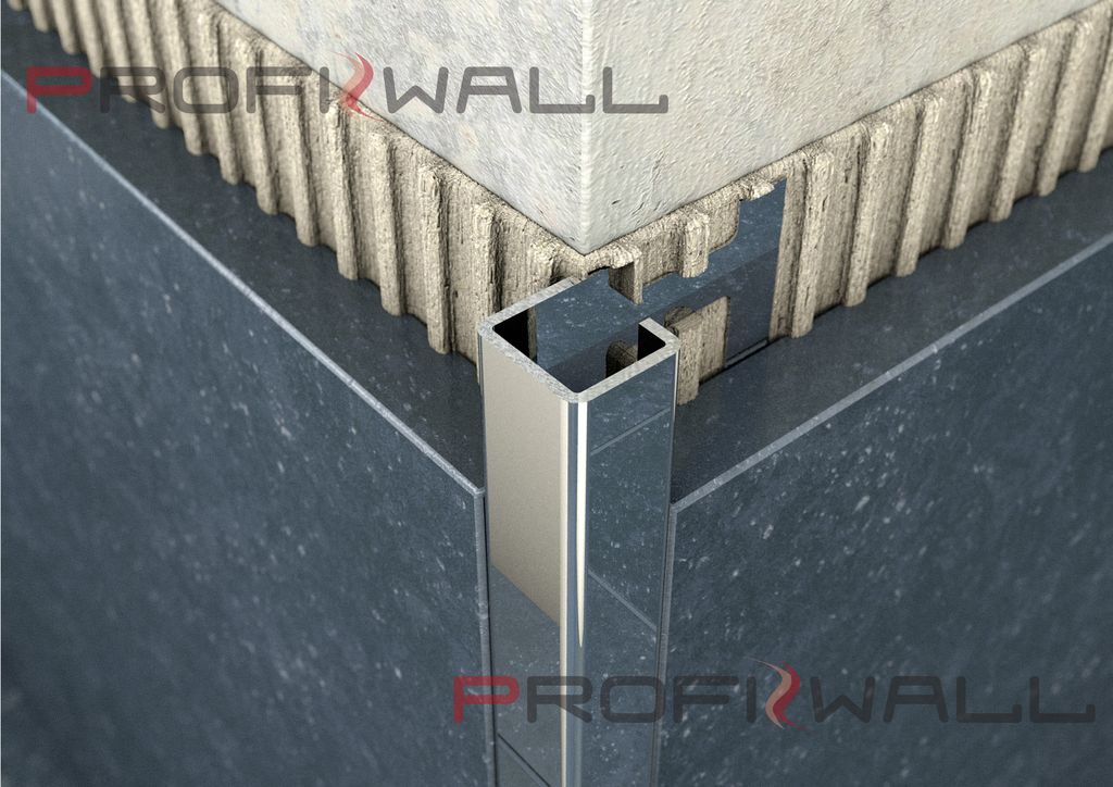 ProfiWall ACÉL 12,5mm négyzet profil 2,5M rozsdamentes - fényes – Ezüst, Fém profilok