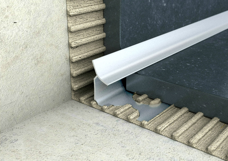 ProfiWall ALU 10mm belső sarokprofil natúr 2,5M – Ezüst, Fém profilok