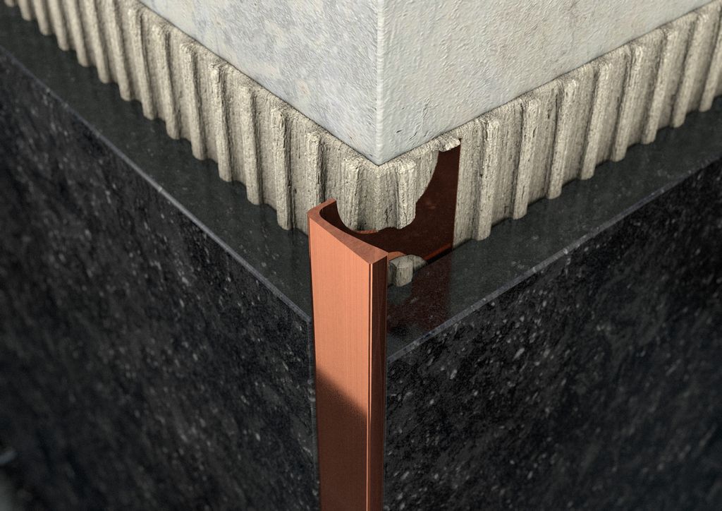 ProfiWall ALU 10mm L profil fényes rozé arany 2,5M – Fém profilok
