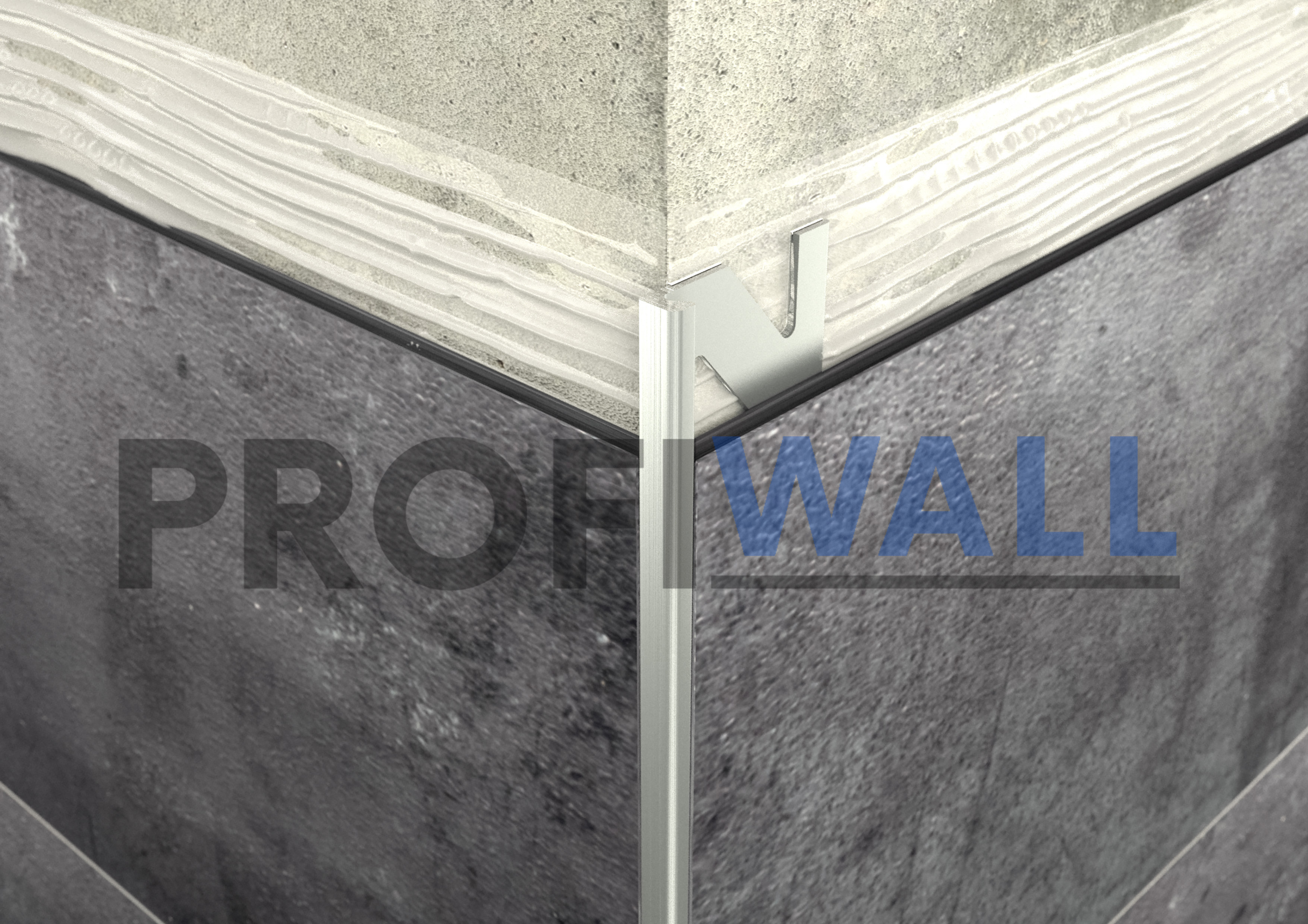 ProfiWall ALU 3mm L profil natúr 2,5M – Ezüst, Fém profilok