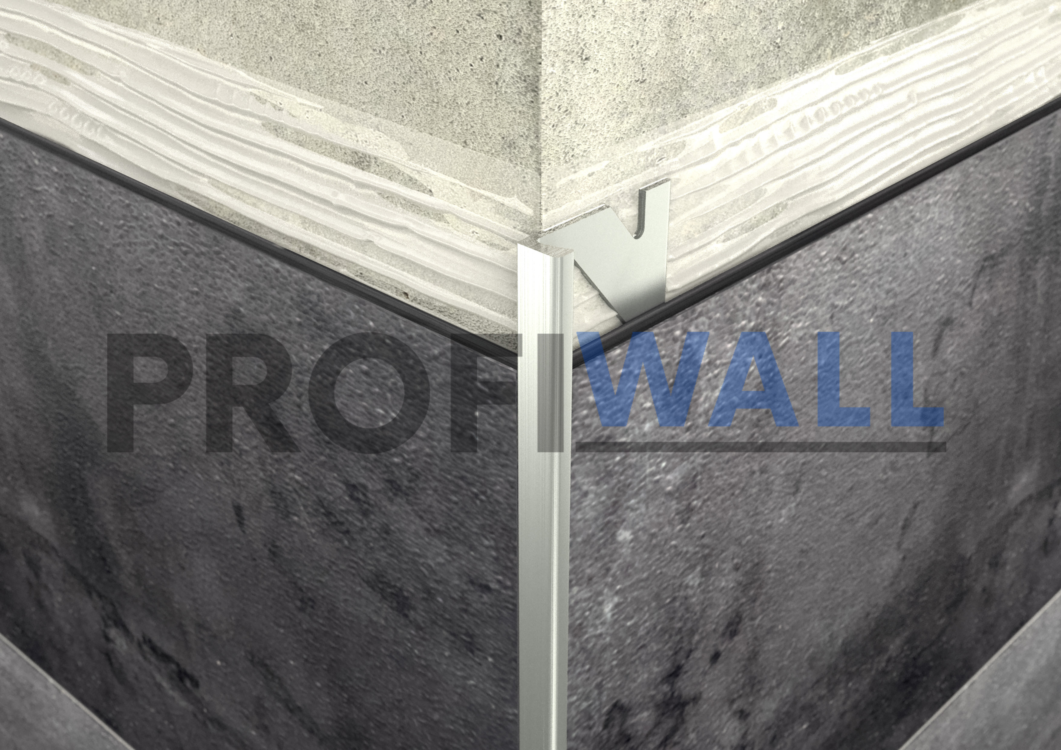 ProfiWall ALU 4,5mm L profil natúr 2,5M – Ezüst, Fém profilok