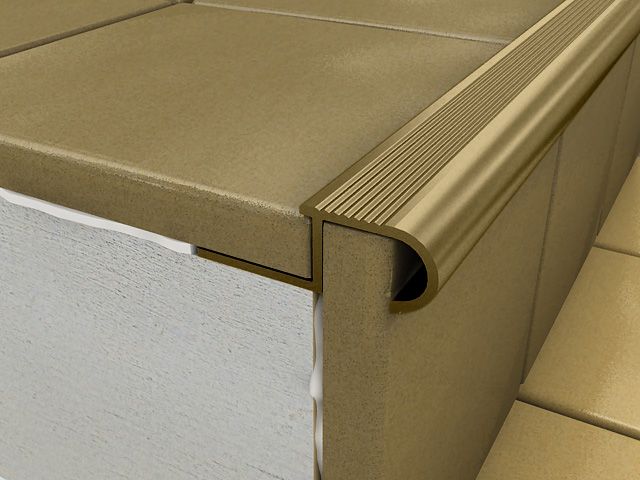 ProfiWall ALU 10mm Íves lépcső profil elox bronz 2,5M – Fém profilok