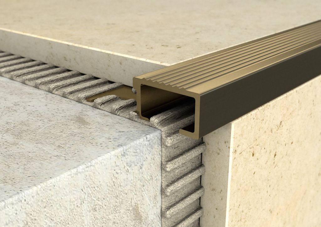 ProfiWall ALU 10mm lépcső profil elox bronz 2,5M – Fém profilok