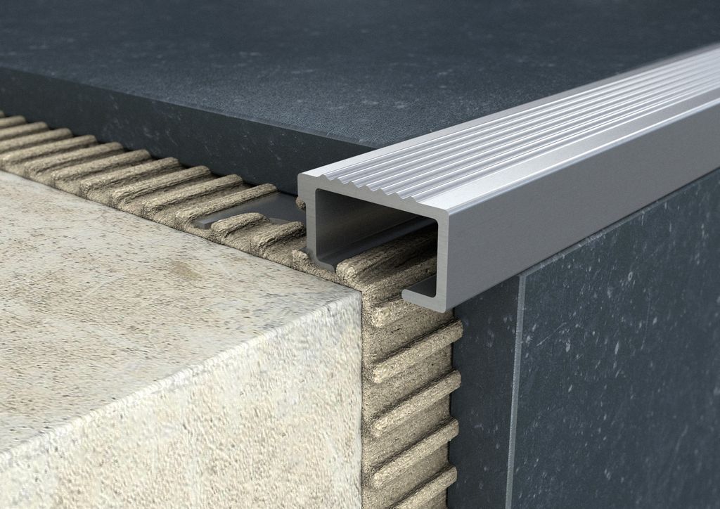 ProfiWall ALU 8mm lépcső profil elox ezüst 2,5M – Fém profilok