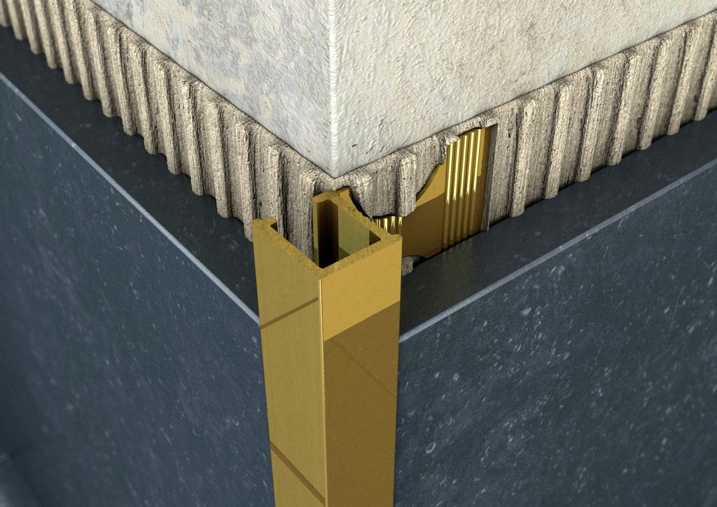 ProfiWall ALU univerzális négyzet profil 10mm fényes arany 2,5M – Fém profilok