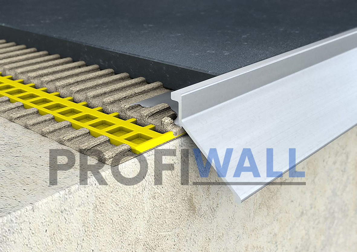 ProfiWall ALU vízvető terasz profil 10mm natúr 2,5M – Ezüst, Fém profilok