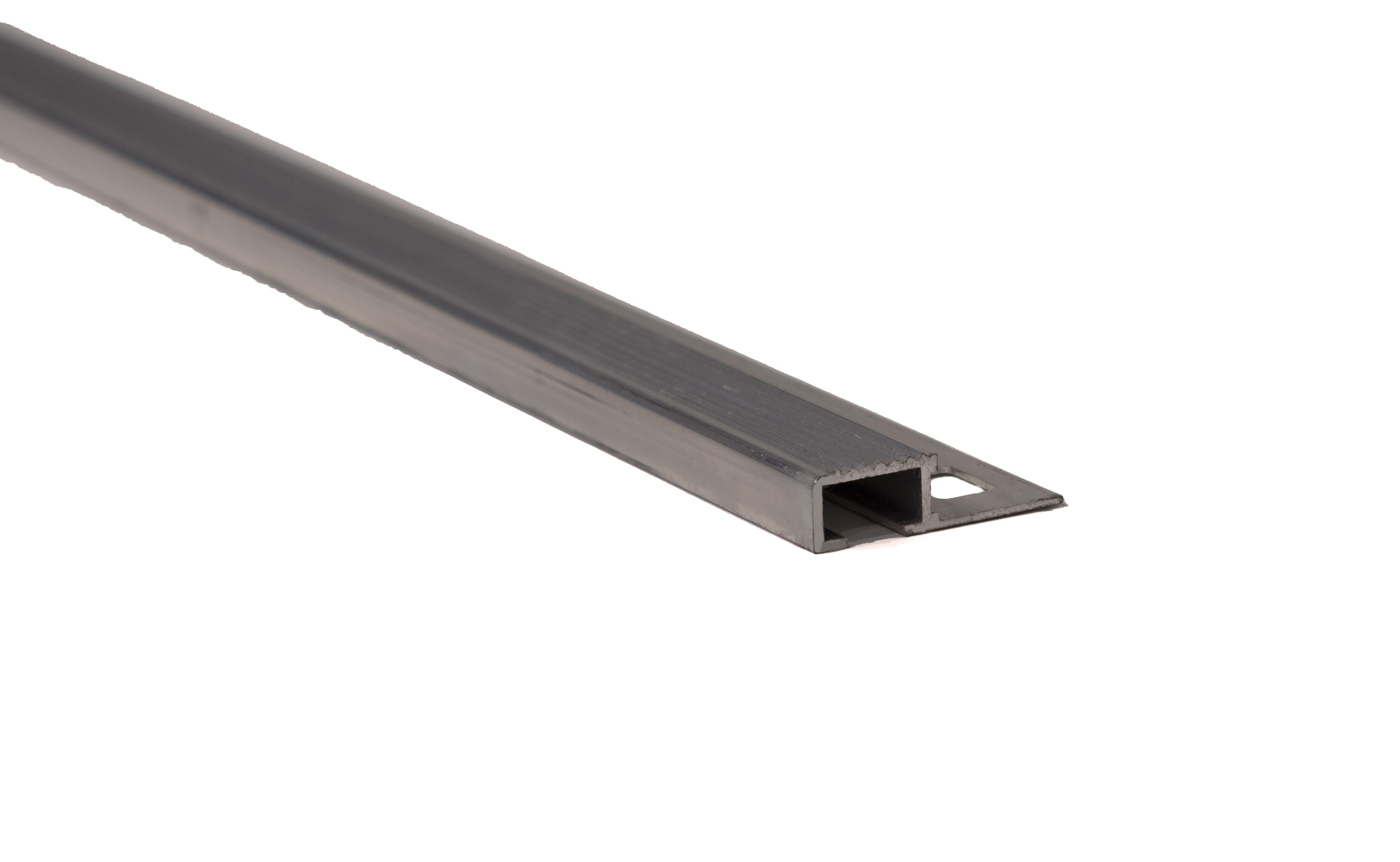 ProfiWall Plus ALU barázdált lépcső profil 10mm natúr 2,5M – Ezüst, Fém profilok