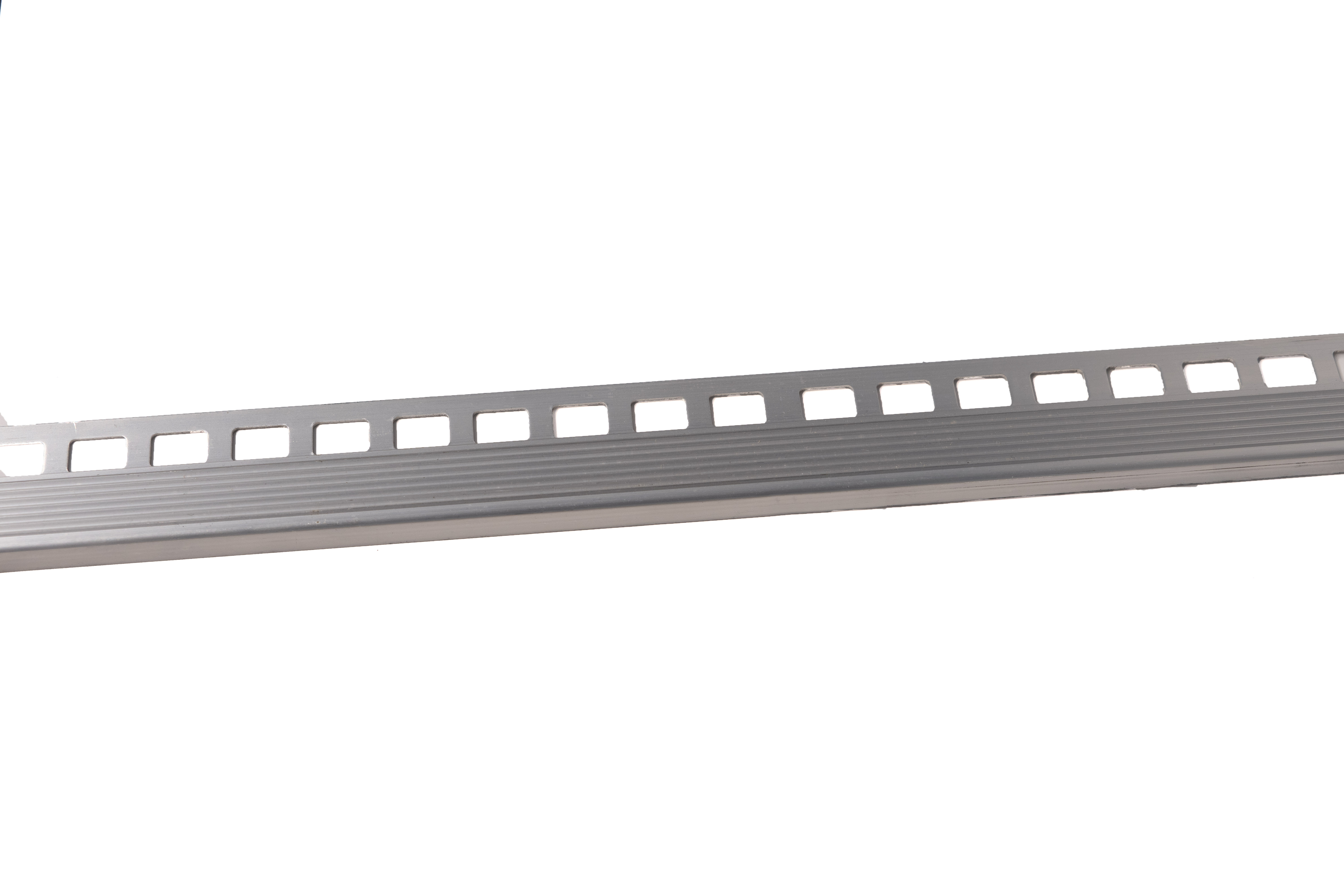 ProfiWall Plus ALU barázdált lépcső profil 10mm natúr 2,5M – Ezüst, Fém profilok