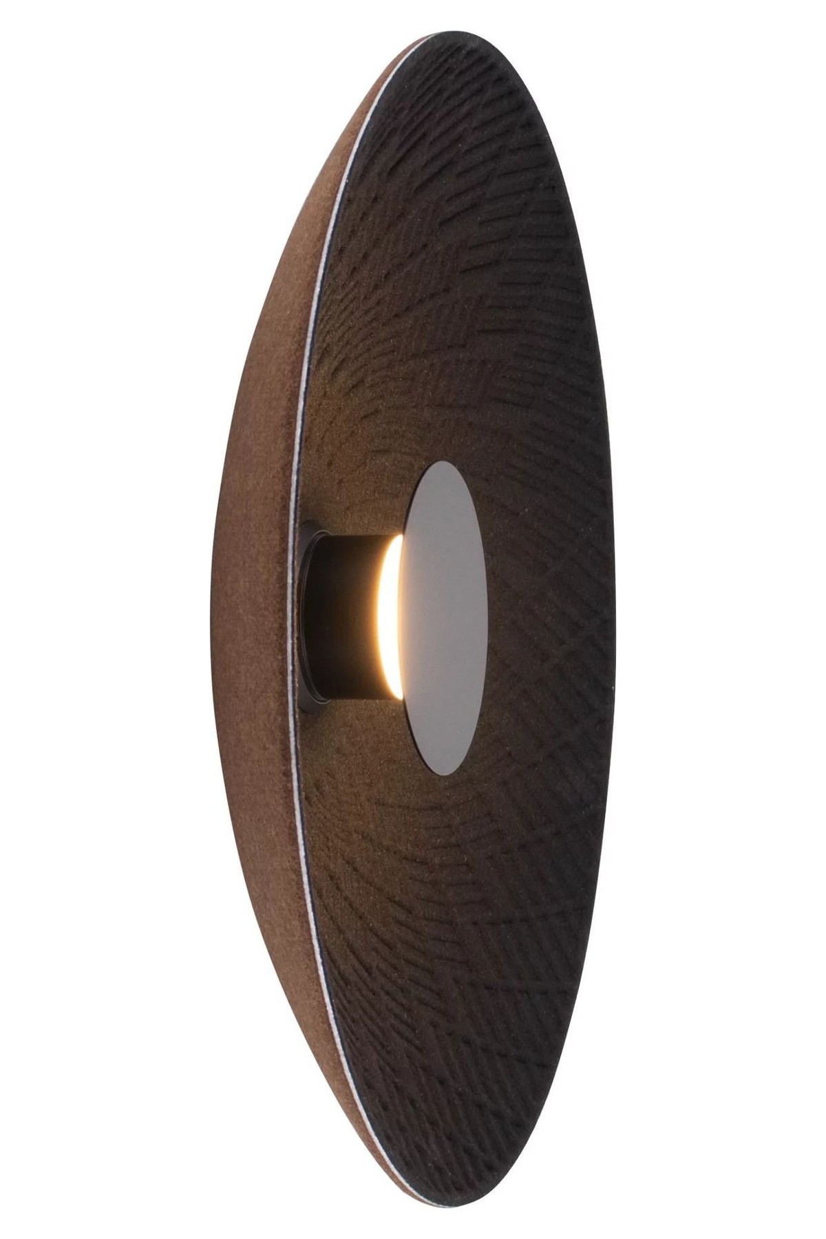 Lumion Misaki – fekete-barna RAL8025, Fali lámpa