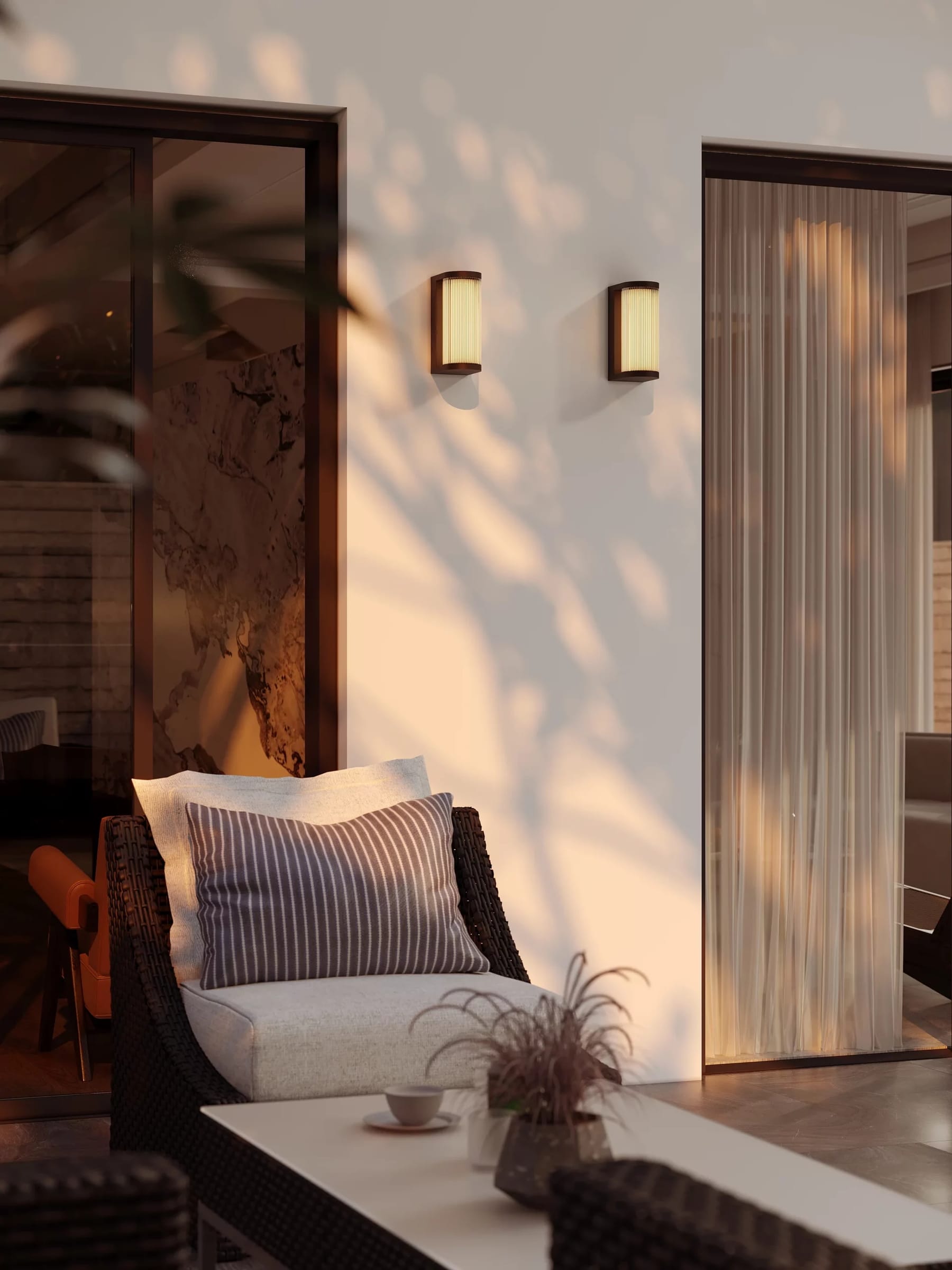 Lumion Gardenia – Fekete, Fali lámpa