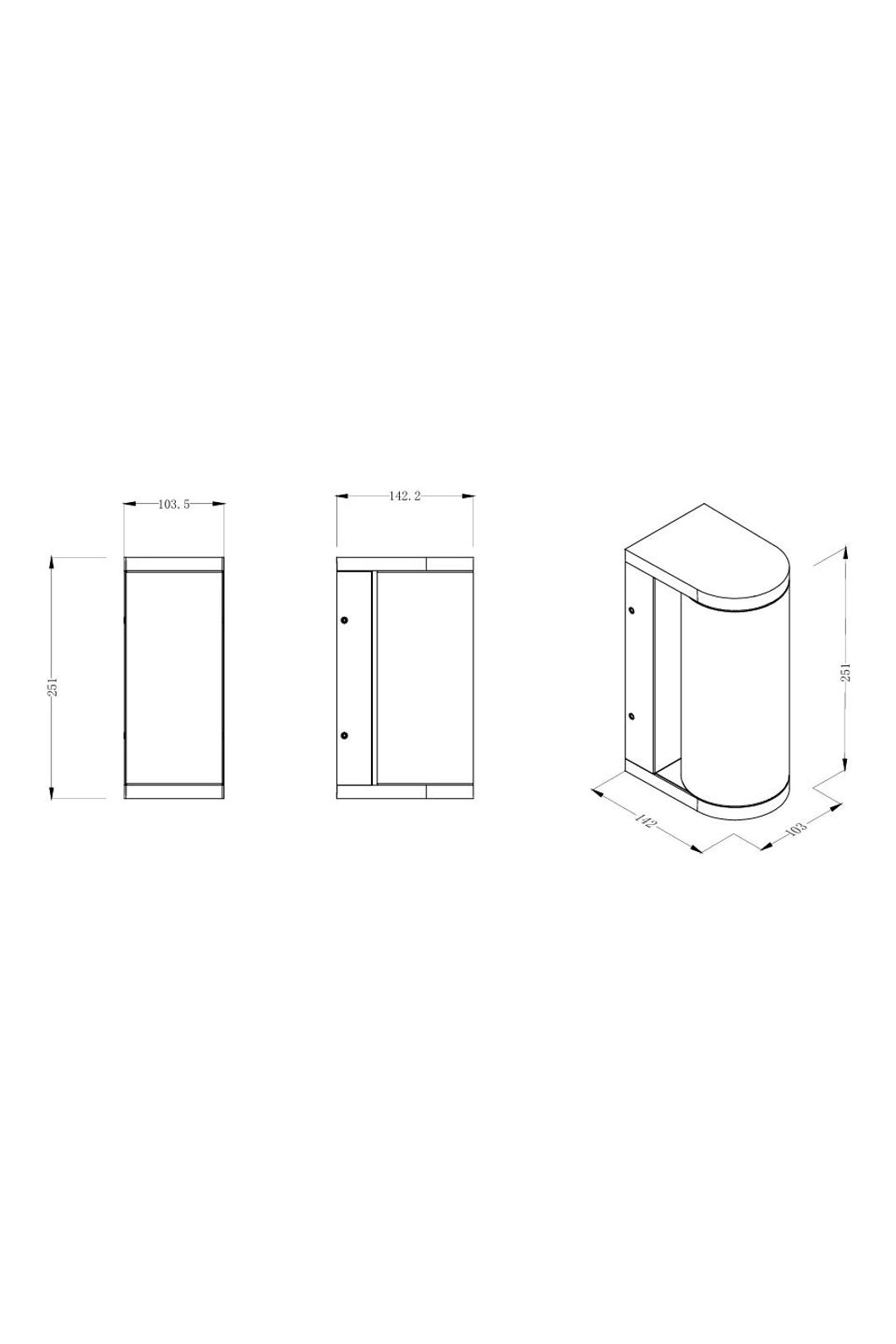 Lumion Gardenia – antracit, Fali lámpa