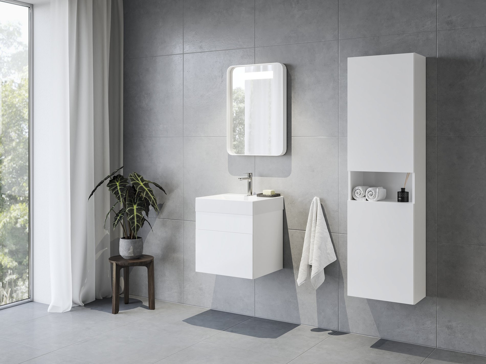 Ravak Natural SD 50 fehér – Mosdó alatti szekrények