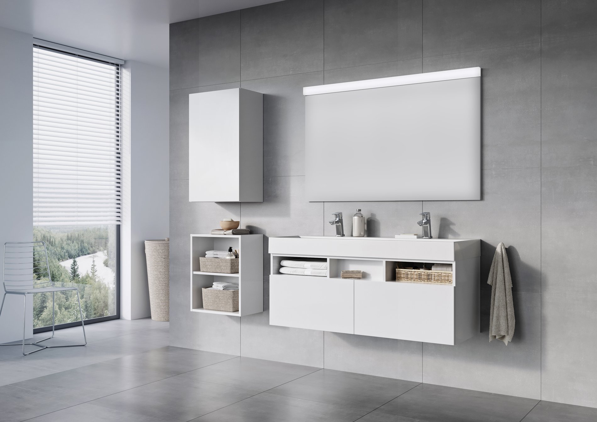 Ravak Natural SB 45 fehér – Fürdőszobai fali szekrények