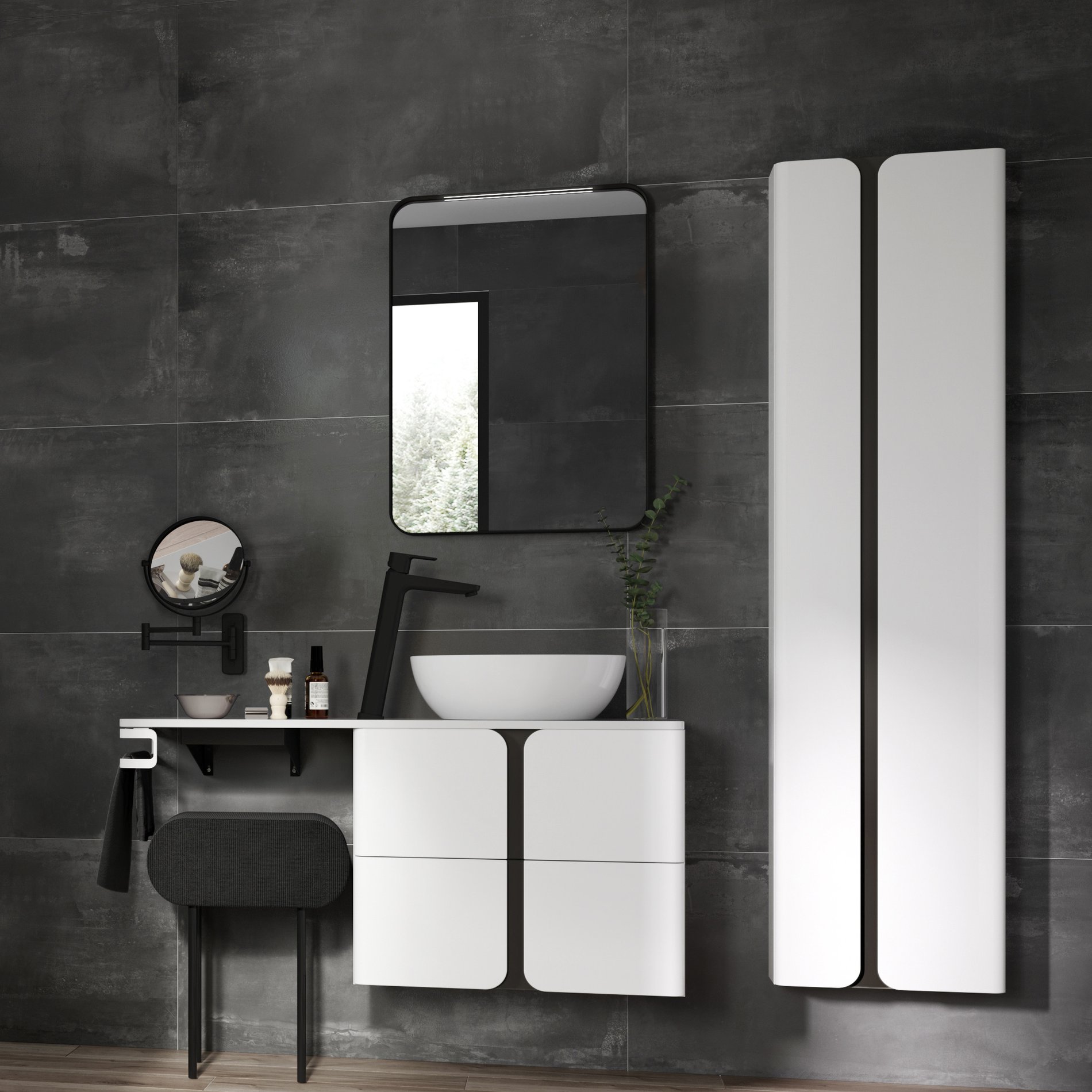 Ravak Balance/Comfort mosdópult konzol 120 – Szürke, Fürdőszobabútor kiegészítő