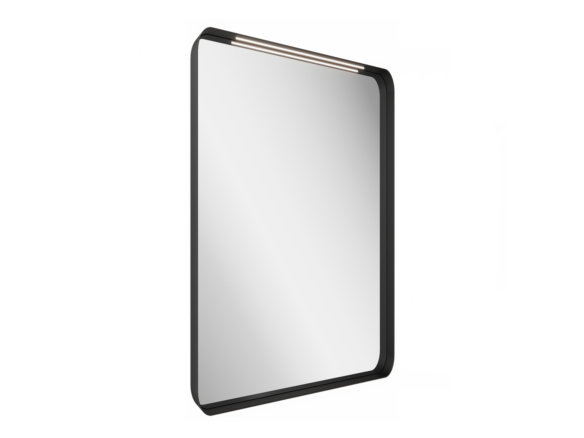 Ravak Strip 50x70 fürdőszobai tükör világítással, fekete