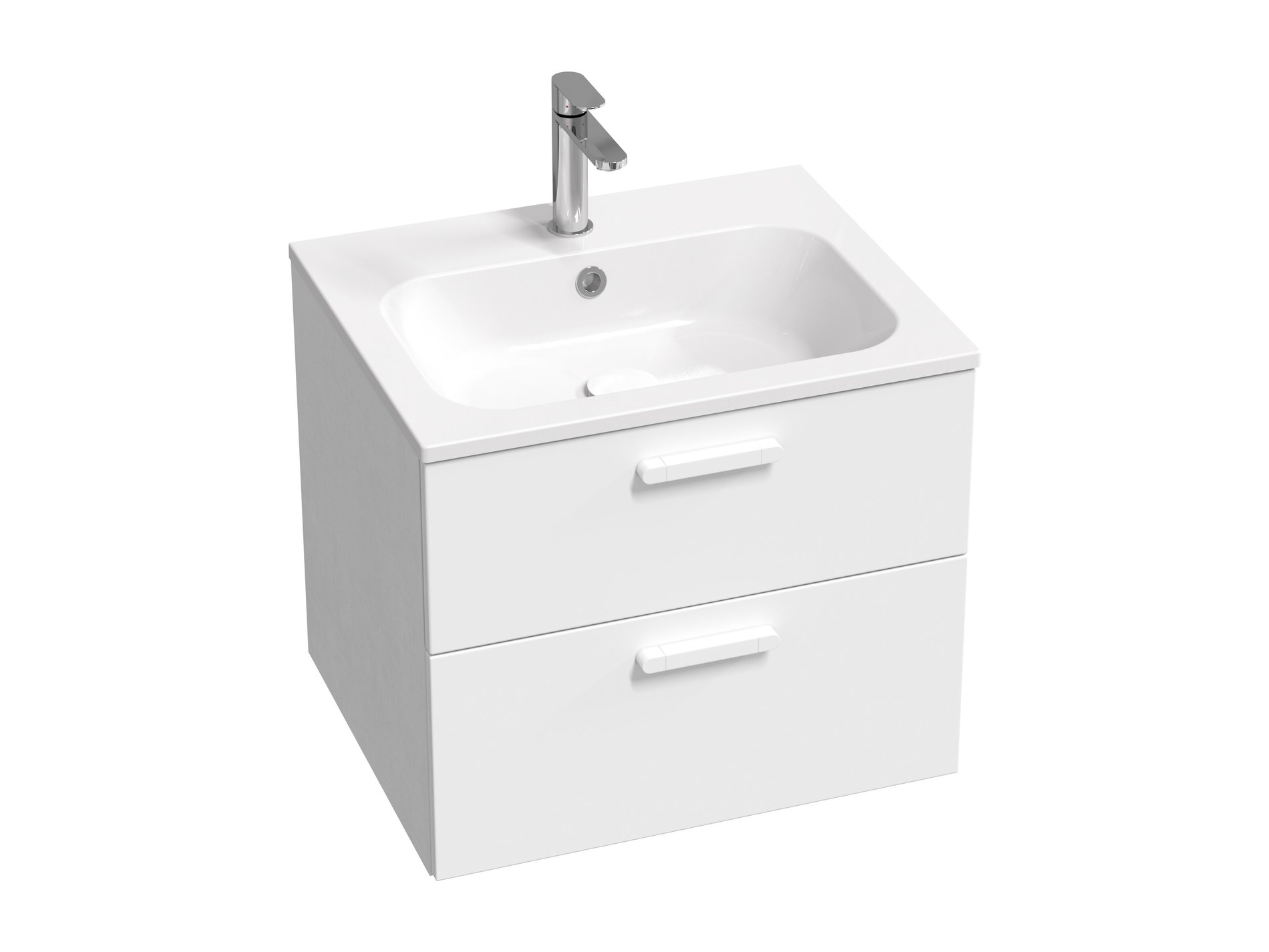 Ravak Chrome SD II 60 fehér, fehér fogantyúval 152 mm – Mosdó alatti szekrények