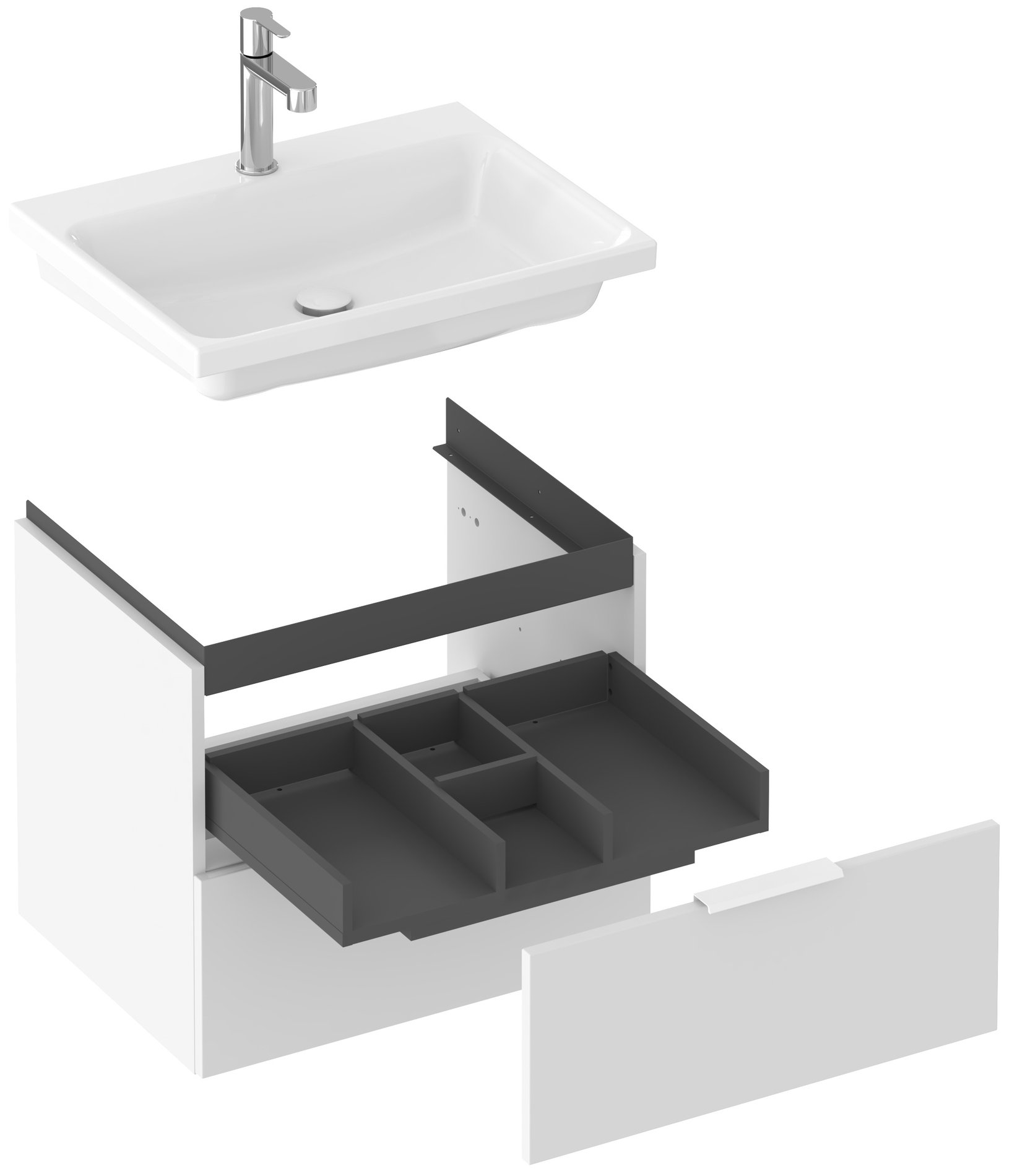 Ravak Comfort II SD 60 fehér – Mosdó alatti szekrények