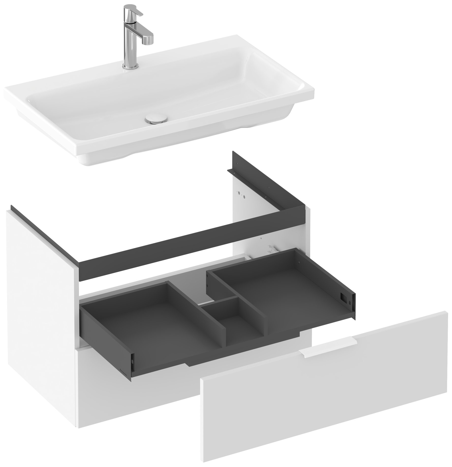 Ravak Comfort II SD 80 fehér – Mosdó alatti szekrények