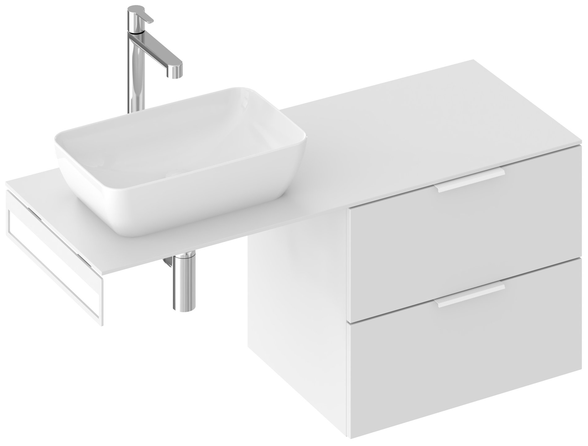 Ravak Comfort II fogantyú, fehér (1 db) – Fürdőszobabútor kiegészítő
