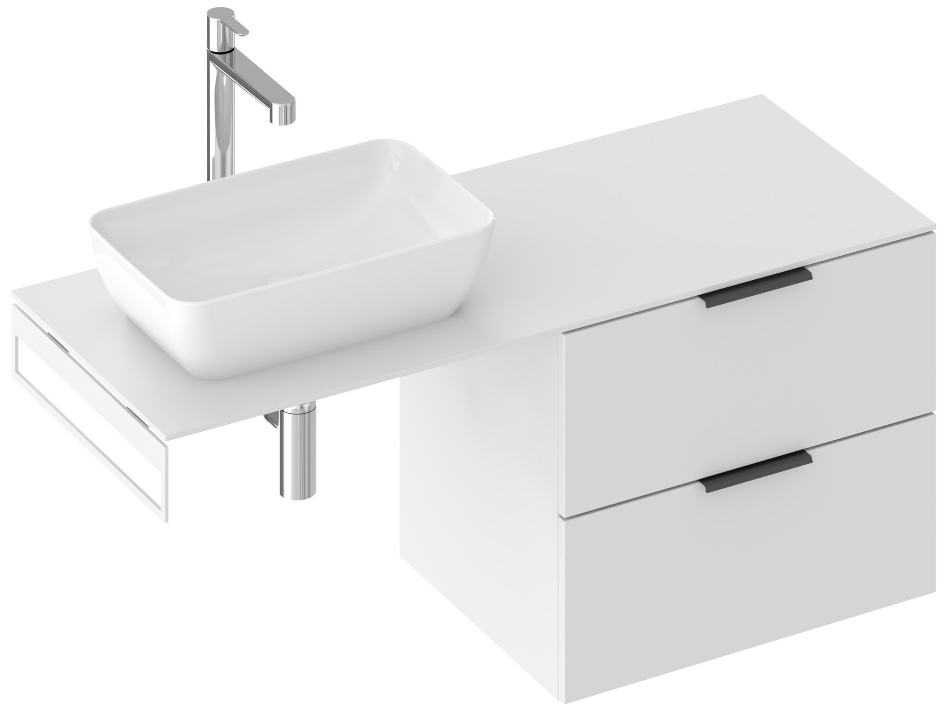 Ravak Comfort II fogantyú, fekete (1 db) – Fürdőszobabútor kiegészítő