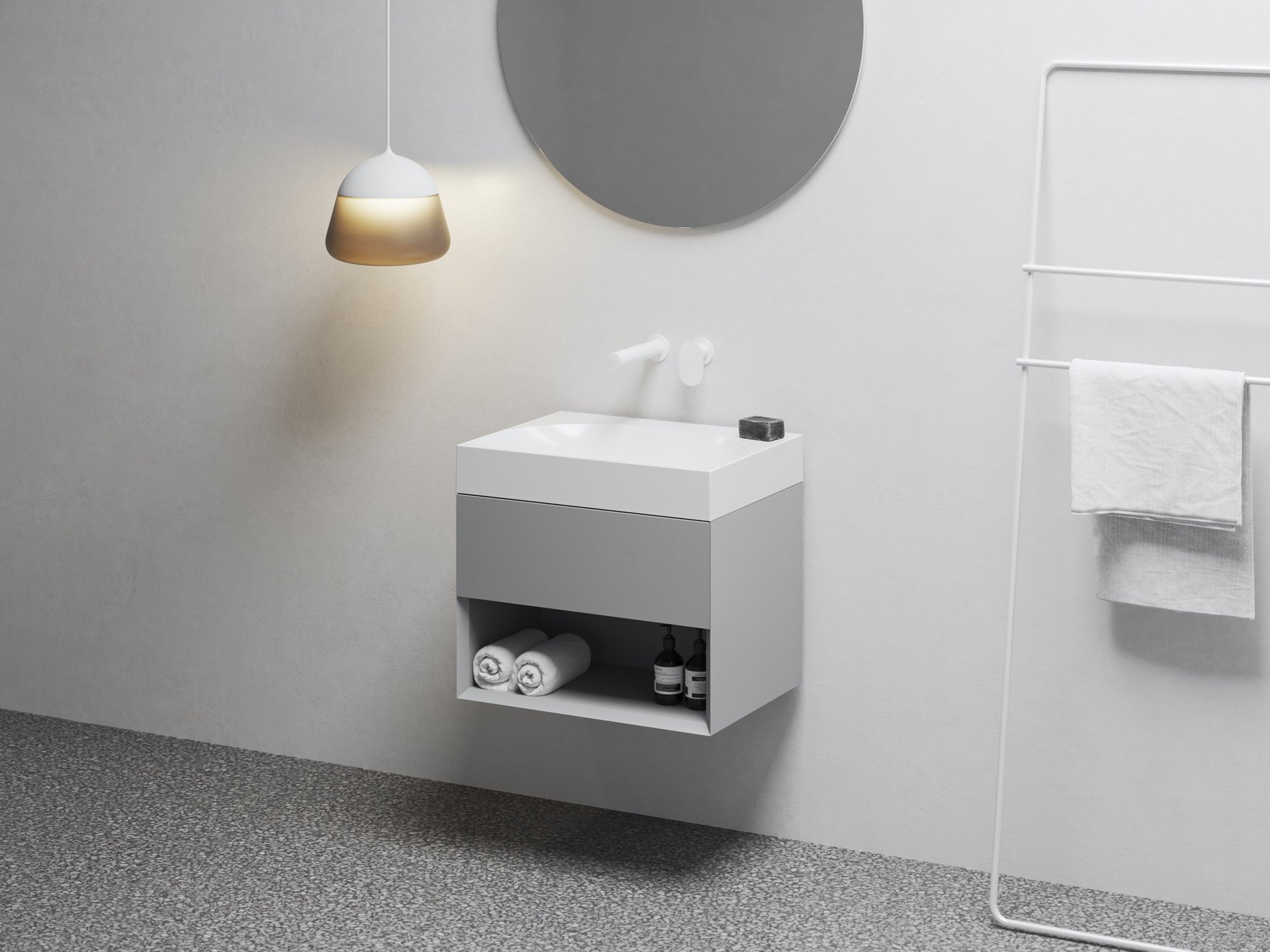 Ravak SD Lite 60 fürdőszobai szekrény mosdó alá Smoke Grey – Mosdó alatti szekrények