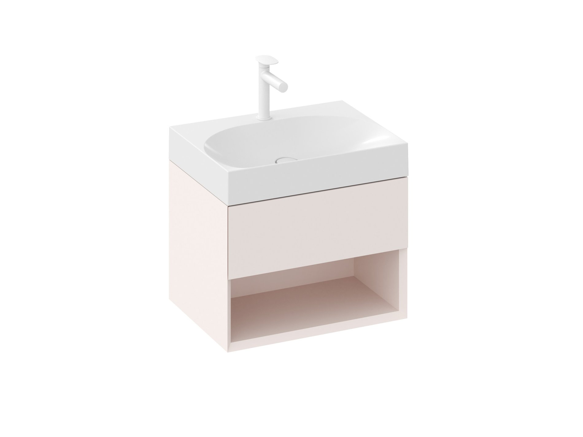 Ravak SD Lite 60 fürdőszobai szekrény mosdó alá Alabaster Pink – Rózsaszín, Mosdó alatti szekrények