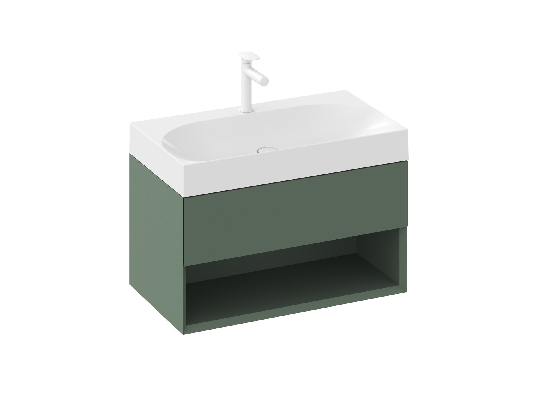 Ravak SD Lite 80 fürdőszobai szekrény mosdó alá Grey Green – Zöld, Mosdó alatti szekrények