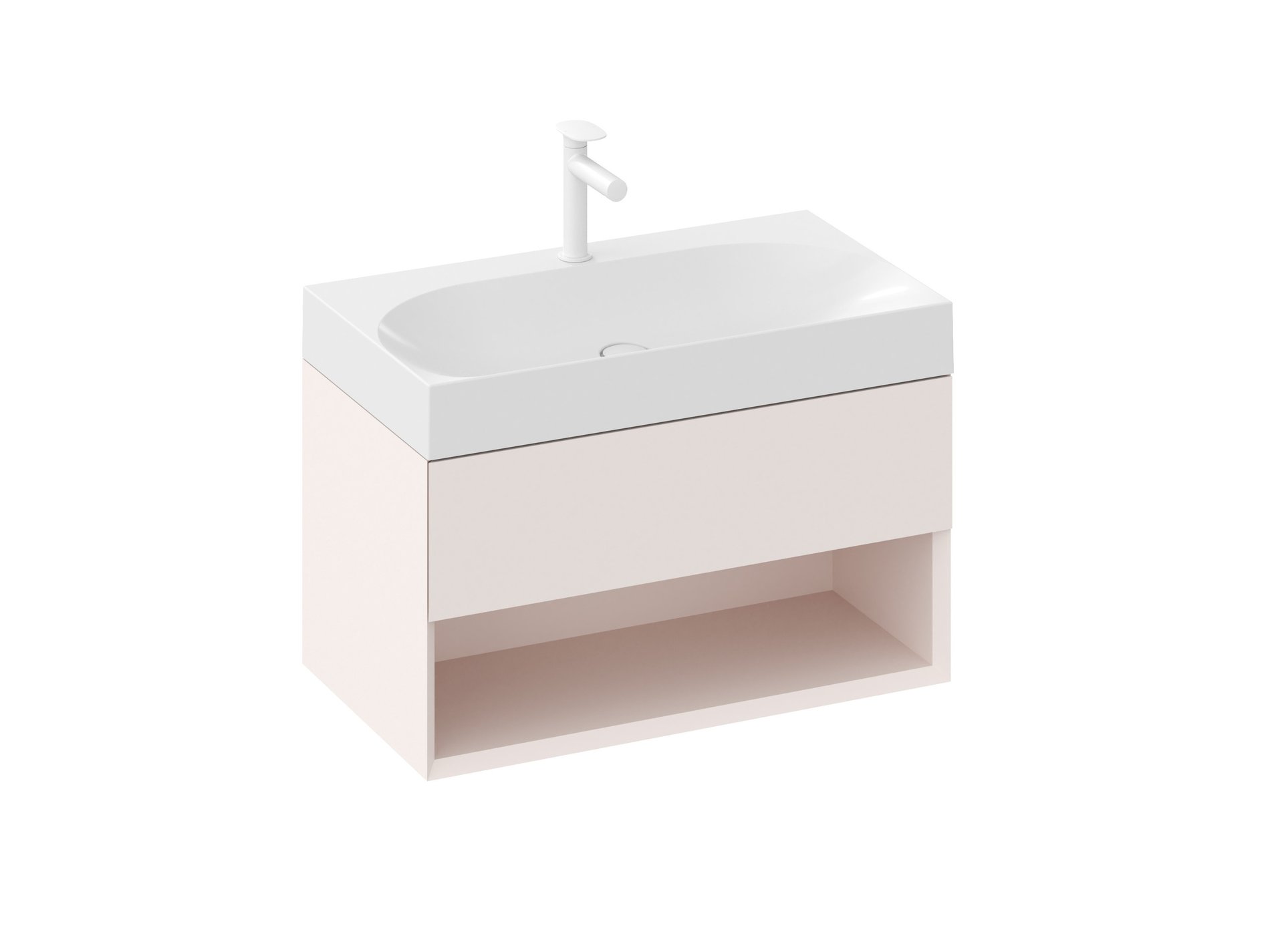 Ravak SD Lite 80 fürdőszobai szekrény mosdó alá Alabaster Pink – Rózsaszín, Mosdó alatti szekrények