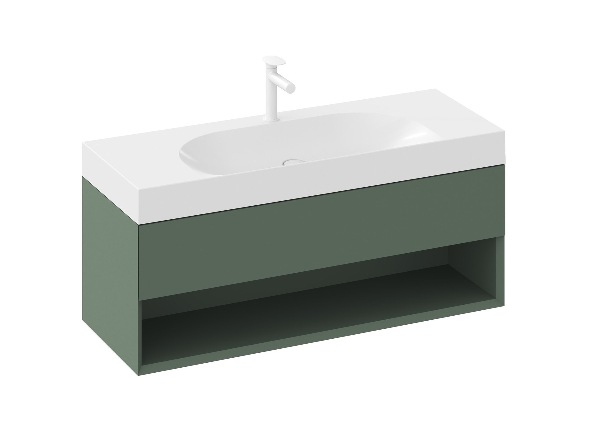Ravak SD Lite 120 fürdőszobai szekrény mosdó alá Grey Green – Zöld, Mosdó alatti szekrények