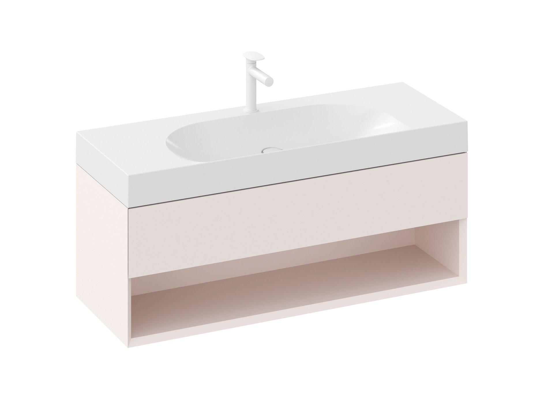 Ravak SD Lite 120 fürdőszobai szekrény mosdó alá Alabaster Pink – Rózsaszín, Mosdó alatti szekrények