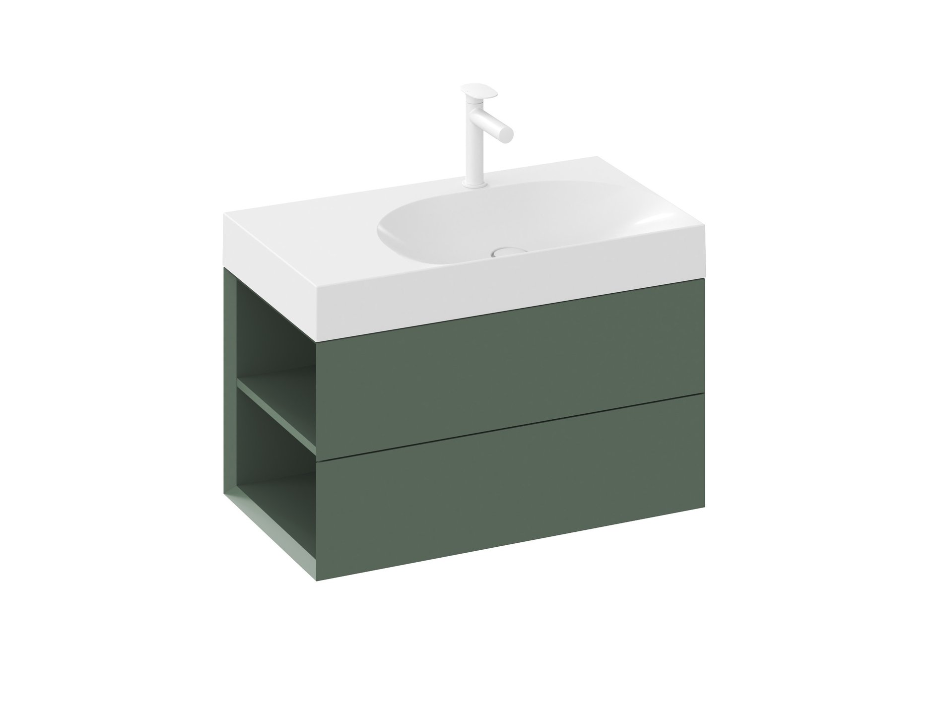 Ravak SD Lite 80 B fürdőszobai szekrény mosdó alá Grey Green – Zöld, Mosdó alatti szekrények